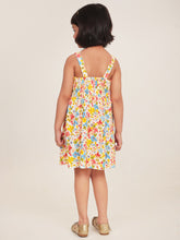 Load image into Gallery viewer, Campana Girls Lisa Bohemian Flared Dress - Floral Print - White &amp; Multicolour
