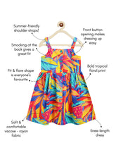 Load image into Gallery viewer, Campana Girls Lisa Bohemian Flared Dress - Colour Burst -  Multicolour
