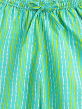 Load image into Gallery viewer, Campana Girls Udita Tunic &amp; Culottes Indo Western Set - Floral Print - Lime &amp; Blue
