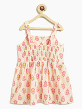 Load image into Gallery viewer, Campana Girls Udita Tunic &amp; Culottes Set - Floral Print - Off White &amp; Pink
