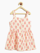 Load image into Gallery viewer, Campana Girls Udita Tunic &amp; Culottes Set - Floral Print - Off White &amp; Pink
