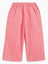 Load image into Gallery viewer, Campana Girls Udita Tunic &amp; Culottes Set - Floral Print - Off White &amp; Pink
