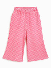 Load image into Gallery viewer, Campana Girls Udita Pure Cotton Floral Print Tunic with Palazzo Set - White &amp; Pink
