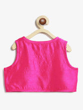 Load image into Gallery viewer, Campana Girls Zoe Cotton Dress with Short Jacket - Floral Print - Yellow &amp; Magenta
