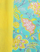 Load image into Gallery viewer, Campana Girls Chitra Floral Printed Kurta Set with Dupatta - Turquoise &amp; Yellow
