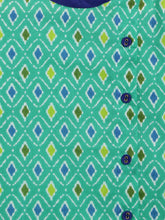 Load image into Gallery viewer, Campana Boys Ananda Dhoti Kurta Set - Diamond Motif - Teal &amp; Royal Blue
