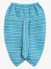 Load image into Gallery viewer, Campana Boys Ananda Dhoti Kurta Set - Flower Blockprint - Green &amp; Ink Blue
