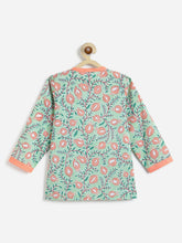 Load image into Gallery viewer, Campana Boys Ananda Pure Cotton Anaar Print Dhoti Kurta Set - Sea Green &amp; Peach
