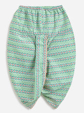 Load image into Gallery viewer, Campana Boys Ananda Pure Cotton Anaar Print Dhoti Kurta Set - Sea Green &amp; Peach
