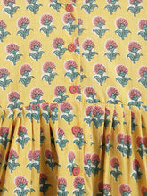 Load image into Gallery viewer, Campana Girls Asmi Dhoti Set - Marigold &amp; Bandhej Print - Yellow &amp; Pink
