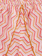 Load image into Gallery viewer, Campana Girls Asmi Dhoti Set - Floral &amp; Chevron Print - Red
