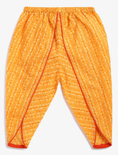 Load image into Gallery viewer, Campana Girls Asmi Dhoti Set - Marigold Print - Yellow
