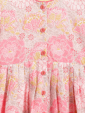 Load image into Gallery viewer, Campana Girls Asmi Floral Printed Cotton Kurta Dhoti Pants Set - Pink

