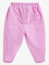 Load image into Gallery viewer, Campana Girls Asmi Kurta with Dhoti Pants - Floral &amp; Striped Print - Orange &amp; Purple
