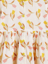 Load image into Gallery viewer, Campana Girls Asmi Pure Cotton Floral Print Kurta with Dhoti Pants Set - White &amp; Pink
