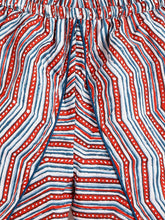 Load image into Gallery viewer, Campana Girls Asmi Pure Cotton Floral Kurta with Striped Dhoti Set - Red &amp; Blue
