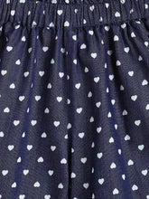 Load image into Gallery viewer, Campana Girls Luna Printed Shorts - Hearts - Denim Blue
