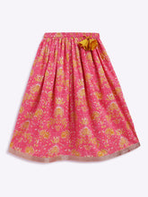 Load image into Gallery viewer, Campana Girls Koel Lehenga Set - Floral Print - Pink
