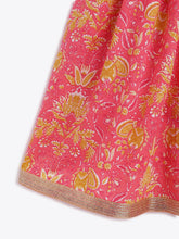Load image into Gallery viewer, Campana Girls Koel Lehenga Set - Floral Print - Pink
