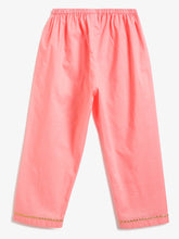 Load image into Gallery viewer, Campana Girls Revathi Kurta Pants Set - Floral Print - Blue &amp; Peach
