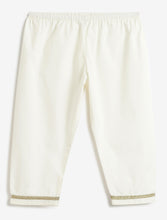 Load image into Gallery viewer, Campana Girls Revathi Pure Cotton Kurta Pants Set - Kantha Blockprint - Peach &amp; White
