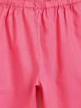 Load image into Gallery viewer, Campana Girls Revathi Block Print Cotton Kurti Pants Set - White &amp; Pink
