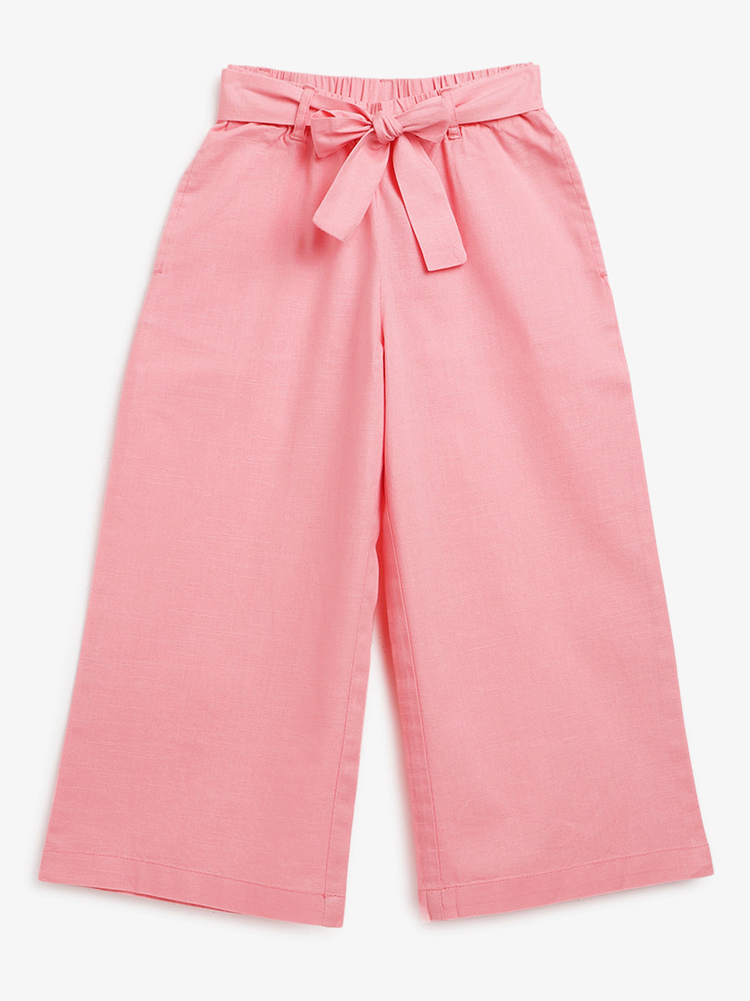 Campana Girls Chelsea 100% Cotton Culottes Trousers - Pink