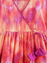 Load image into Gallery viewer, Campana Girls Nihira Flared Kurta - Abstract Print - Orange &amp; Purple
