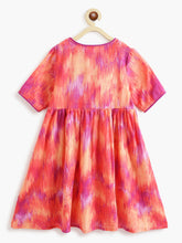 Load image into Gallery viewer, Campana Girls Nihira Flared Kurta - Abstract Print - Orange &amp; Purple
