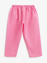 Load image into Gallery viewer, Girls Nihira Kurti with Pants Set - Flower Bud Print - Sky Blue &amp; Pink
