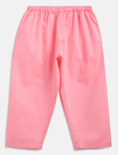 Load image into Gallery viewer, Campana Girls Nihira Kurti with Pants Set - Floral Blockprint - Yellow &amp; Pink
