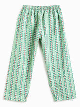 Load image into Gallery viewer, Campana Girls Nihira Pure Cotton Anaar Print Kurta with Pants Set - Sea Green &amp; Peach
