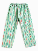 Load image into Gallery viewer, Campana Girls Nihira Pure Cotton Anaar Print Kurta with Pants Set - Sea Green &amp; Peach
