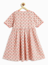 Load image into Gallery viewer, Campana Girls Nihira Sharara Set with Dupatta - Floral Print - Peach
