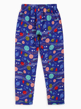 Load image into Gallery viewer, Campana Kids 100% Cotton Nightsuit - Space Adventure Print - Blue &amp; Green
