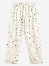 Load image into Gallery viewer, Campana Girls Rayon Full Sleeves Nightsuit - Little Hearts Print - White &amp; Pink
