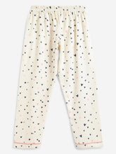Load image into Gallery viewer, Campana Girls Rayon Full Sleeves Nightsuit - Little Hearts Print - White &amp; Pink
