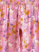 Load image into Gallery viewer, Campana Girls Full Sleeves Floral Printed Nightsuit - Pink &amp; Orange
