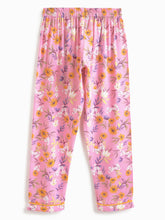 Load image into Gallery viewer, Campana Girls Full Sleeves Floral Printed Nightsuit - Pink &amp; Orange
