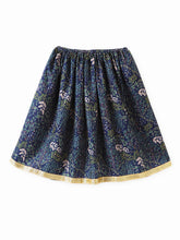 Load image into Gallery viewer, Campana Girls Heera Lehenga Choli with Dupatta Set - Divine Forest Print - Navy Blue
