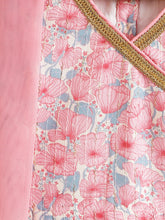 Load image into Gallery viewer, Campana Girls Heera Lehenga Choli with Dupatta Set - Lotus Print - Pink
