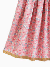 Load image into Gallery viewer, Campana Girls Heera Lehenga Choli with Dupatta Set - Lotus Print - Pink

