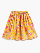 Load image into Gallery viewer, Campana Girls Heera Lehenga Choli Set - Floral Block &amp; Jaal Print - Yellow &amp; Pink
