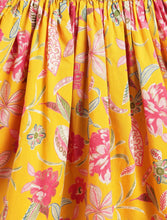 Load image into Gallery viewer, Campana Girls Heera Lehenga Choli Set - Floral Block &amp; Jaal Print - Yellow &amp; Pink

