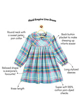 Load image into Gallery viewer, Campana Girls Callie Checked Dress With Collar - Blue &amp; Pink
