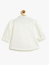 Load image into Gallery viewer, Campana Girls Aria Pure Cotton Pleated Top - White
