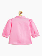 Load image into Gallery viewer, Campana Girls Aria Pure Cotton Pleated Top - Candy Pink
