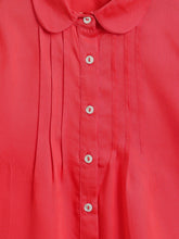 Load image into Gallery viewer, Campana Girls Aria Pure Cotton Pleated Top - Peach
