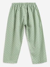 Load image into Gallery viewer, Campana Kids Appu Cotton Nightsuit - Baby Elephants Print - White &amp; Green
