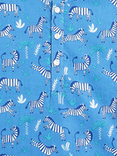 Load image into Gallery viewer, Campana Kids Appu Pure Cotton Floral Print Nightsuit - Blue &amp; Green
